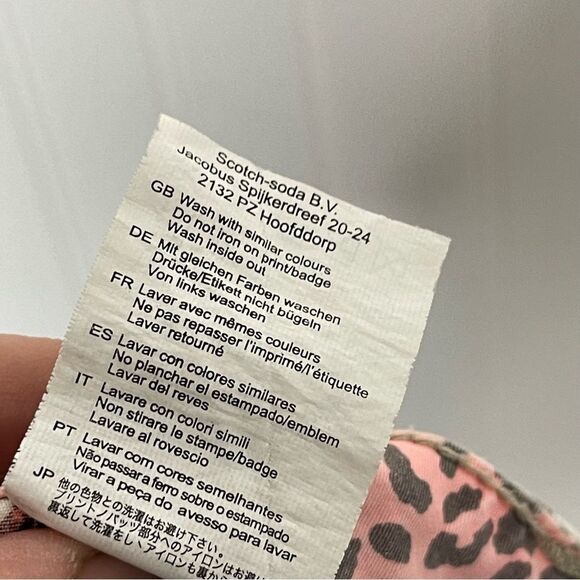 Maison Scotch Jean Shorts Size 25 Stripes Leopard Multicolor Casual - Picture 8 of 9